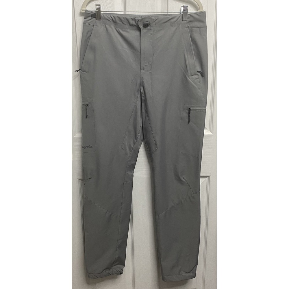 Patagonia Simul Alpine Women Gray Pants Hiking Water Repel Performance 8-33x32"